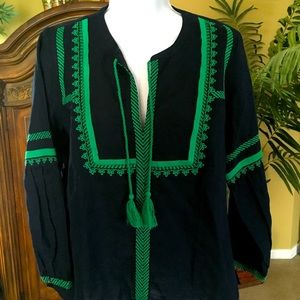 J Crew Blue & Green Tunic